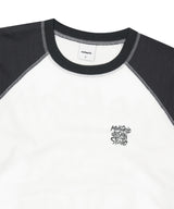 SLASH LOGO WAFFLE RAGLAN LONG SLEEVE_BLACK