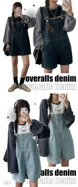 Denny Overalls Suspender Shorts (3 colors)