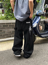 シックカーペンターコットンワイドパンツ2C