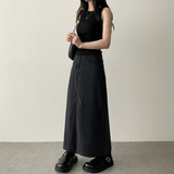  Sundy Charlang Cool Denim Long Skirt [Short & Basic Selection] Lyocell Fabric