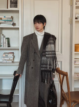 HANDMADE/wool 70% KESTI マキシダブルコート