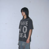 Untitled ノーアイディア ピグメントウォッシュ ショートスリーブ Washed Black