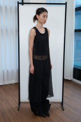 Snap Button Detail Slit Pants (Black/2size)