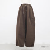 Unisex ディクションエンブロイダードバルーンシープスキンスウェットパンツ