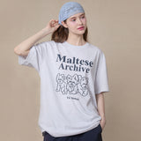 マルチーズアーカイブライングラフィック半袖Tシャツ