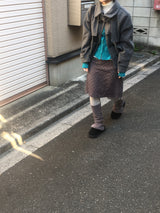 ドットコーデュロイスカート