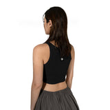 BLACK TAPE VOLUME BRA TOP - BLACK
