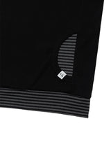 ストライプ フリル オフショルダー(BLACK)