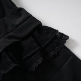 Frill Strap Asymmetric Skirt 232469355