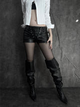 corset leather shorts