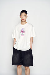 25SS ワイドベーシックデニムショートパンツ ブラック