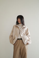 Wool zipup jumper, Cream