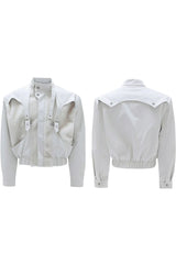 Crocodile Fleece Biker Jacket