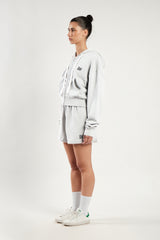 TEMPUS PATCH SHORT PANTS [WHITE MELANGE]