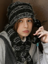 Sof Knit Hat&Neck Warmer_Melange Grey
