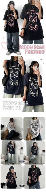 MELDIN BEAR Oversized Fit Short Sleeve Tee