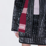 GLOSSY QUILTING JACKET_BLACK
