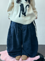 キュリタッピングトラックベルベットバルーンツータックバルーンパンツ 🤎🖤 3 カラーズ