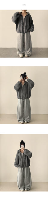 ベイサイドピンタックワイドバンディングトレーニングパンツ
