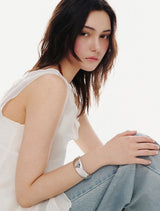 26SS★ Champagne Full Moon (W) Wide Chunky Bangle