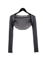 Cier Rose See-through Bolero Cardigan