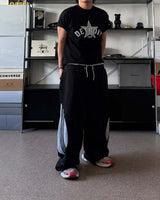 Sagging wide track pants
