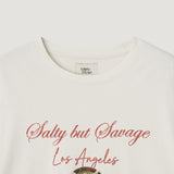 オリーブグラフィックオーバーサイズTシャツ