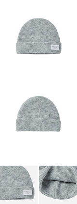 24FW BASIC LOGO LABEL POINT BEANIE MELANGE