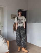 パターンリベットピンタックバルーンカーゴパンツ