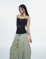 AYSEL LACE PANEL TOP (BLACK)