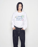 25FW WOMAN パレットレタリングクロップスウェット ホワイト