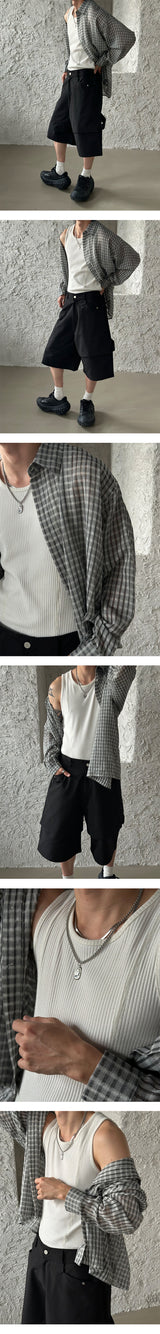 [S/S] Beach check overfit shirts (3color)