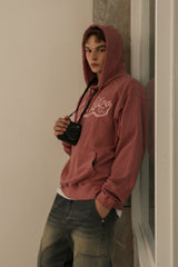 Pigment Wave Logo Hood - Indipink