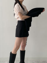 Ready Belted Wrap Skirt Pants