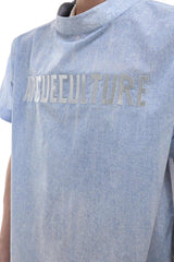 オンブレデニムルックボクシーT
