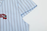 Cherry Stripe Collar T-Shirt 231776637