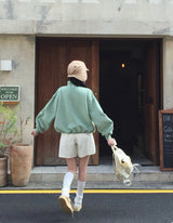 [Bellide Made / Avan Pitt] Fogloose Fit One-Tone Short Yangimo Man-to-Man