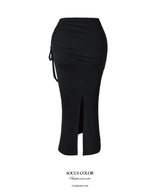 Vanessa Shirring Maxi Skirt (4color)