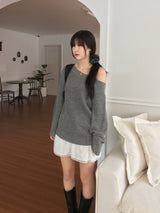 ネフオフショルダーニットウェア (3color)