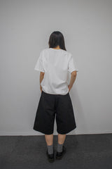 Side Slit Darted Bermuda Brown