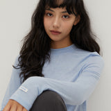 ウールライクベーシックTシャツ スカイブルー