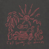 Cast Dreams No Worries Pigment Half Sleeve T Charcoal