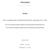 SV925-2.5mm SIMPLE none logo bangle_silver