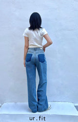 グラデーションウォッシングデニムパンツ code 25003