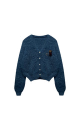 DIANA KNIT CARDIGAN / BLUE