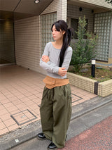 バルーンスナップワイドパンツ(3C)