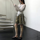 インズボヘミアンタッセルレースリネンショートパンツ