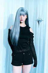 See-through layered T-shirt set