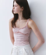 WHIPPING CREAM LACE SLEEVELESS SHIRT_TT6S208PK