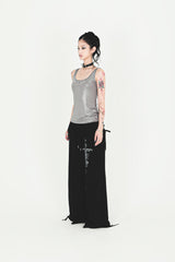 GLOW EYELET SLEEVELESS #SILVER